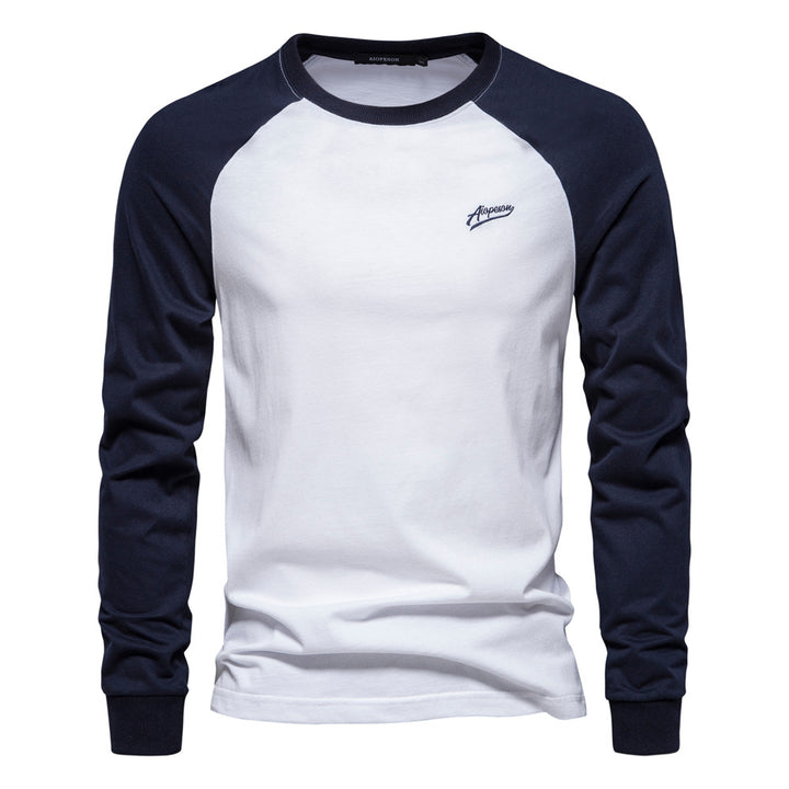 Herren Langarmshirt mit modernem Kontrastdesign und bequemer Passform Drune