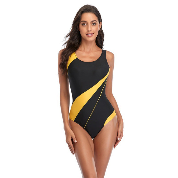 Damen Sportlicher Einteiler Badeanzug mit ergonomischem Schnitt Drune