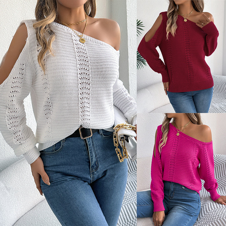Damen Schulterfreies Strickoberteil Drune
