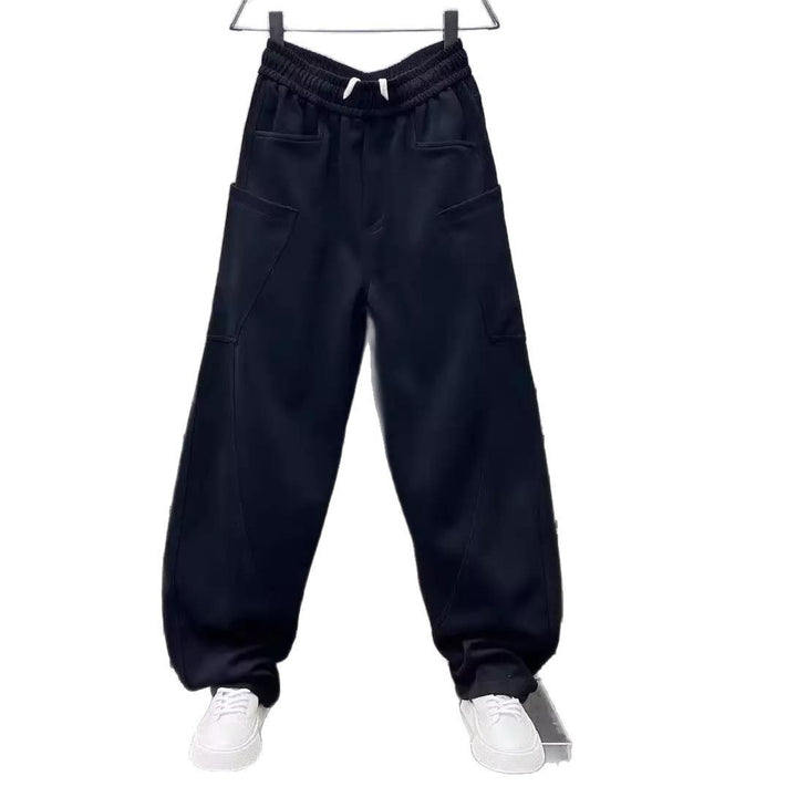Damen bequeme Sweathose mit Cargo-Taschen Drune
