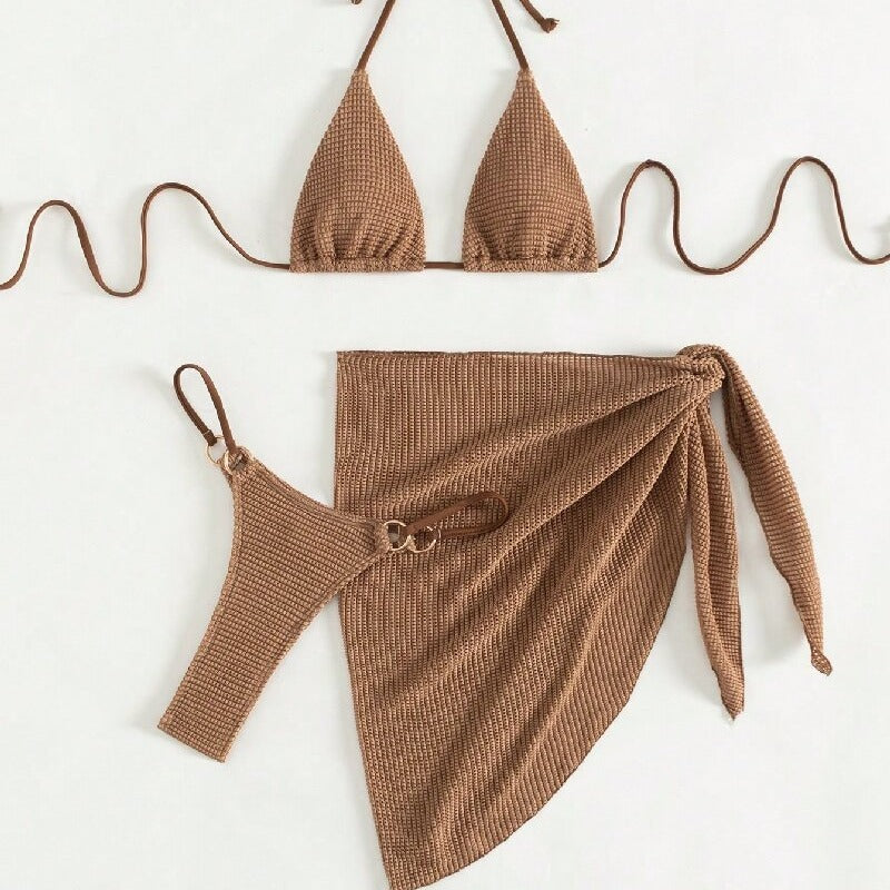 Damen Triangel-Bikini mit Wickelrock Drune