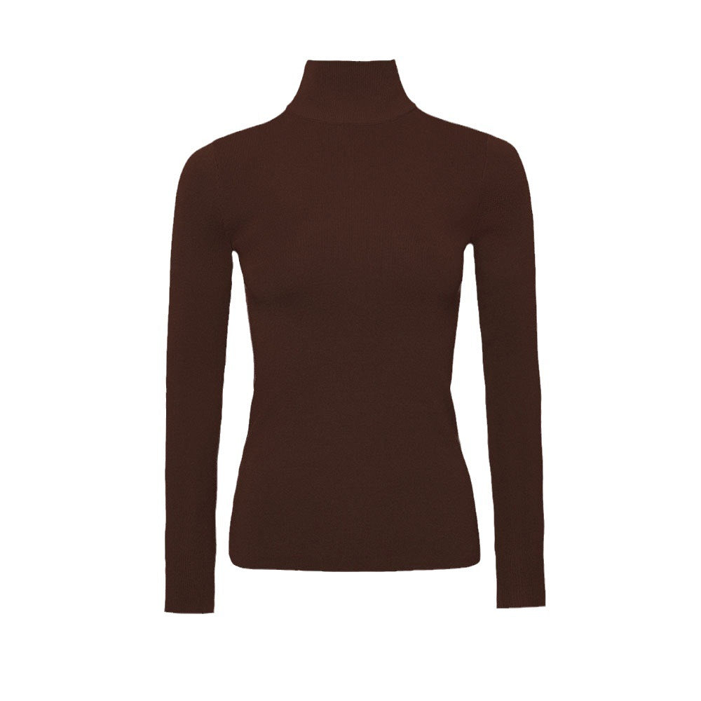 Damen Hochwertiger Rollkragenpullover aus feinem Strickmaterial Drune