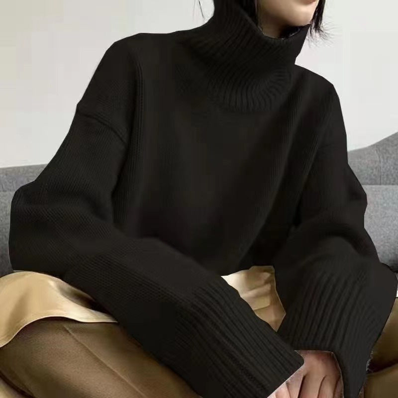 Damen Kuscheliger Rollkragenpullover mit weichem Strick Drune