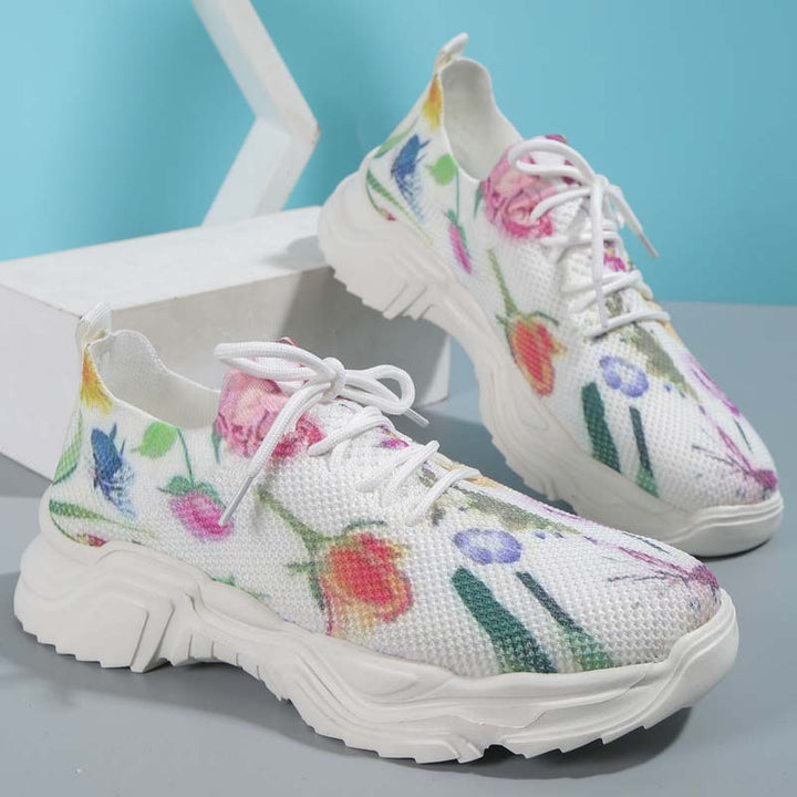 Drune | Lässige Turnschuhe Mit Blumendruck