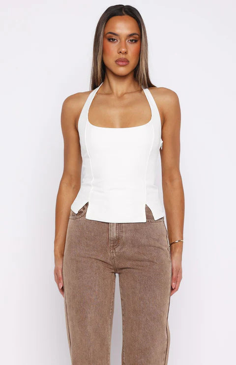 Damen Hochwertiges Trägershirt mit seitlichen Cut-Outs Drune