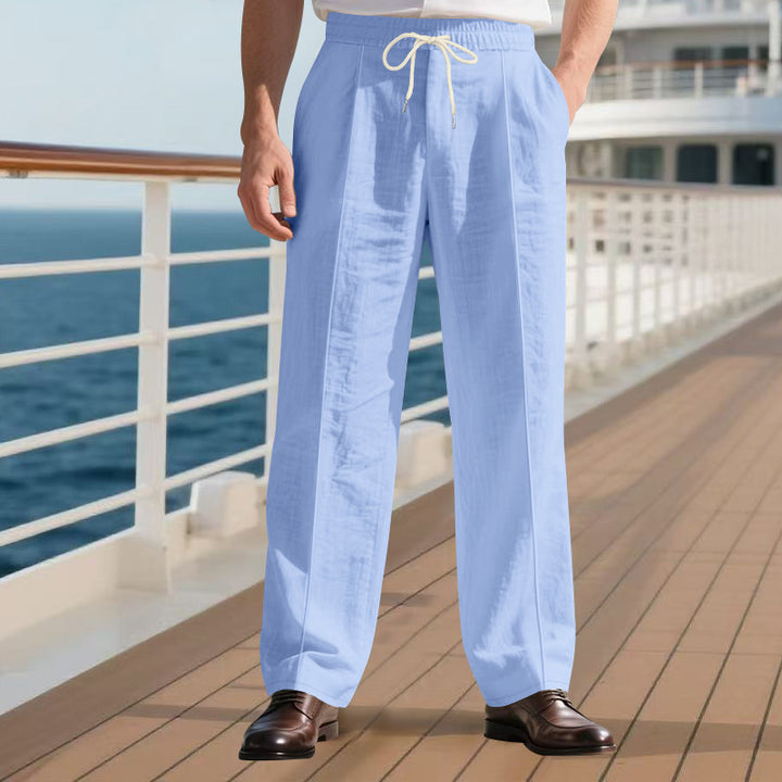 Herren elegante Reisehose mit verstellbarem Kordelzug und atmungsaktivem Stoff Drune