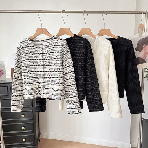Damen Hübscher Strickcardigan mit strukturiertem Muster Drune