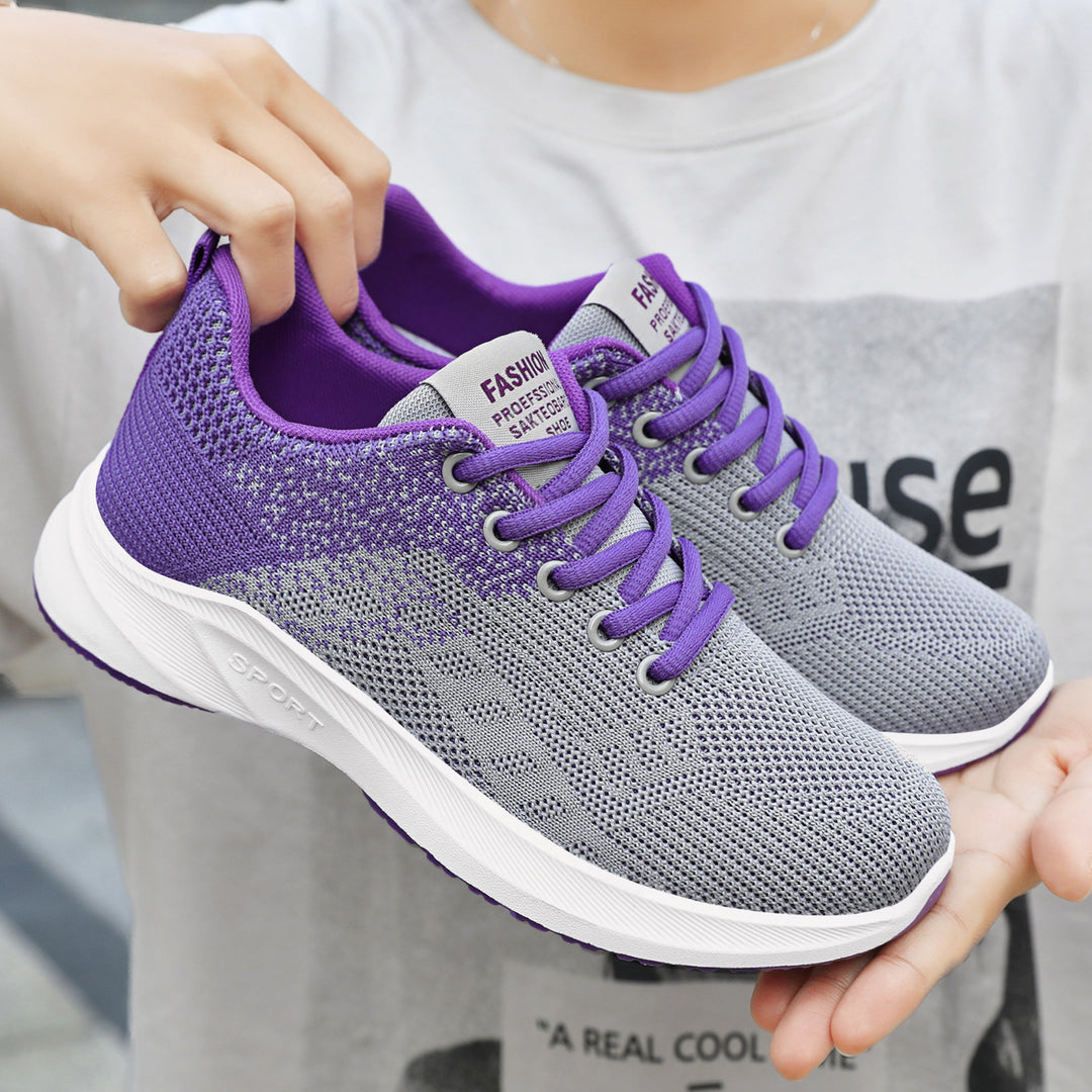 Damen nan nahtloser Strick-Fitnesssneaker mit ergonomischem Fersenhalt, flexibler Zehenkappe und reaktiver EVA-Dämpfung Drune