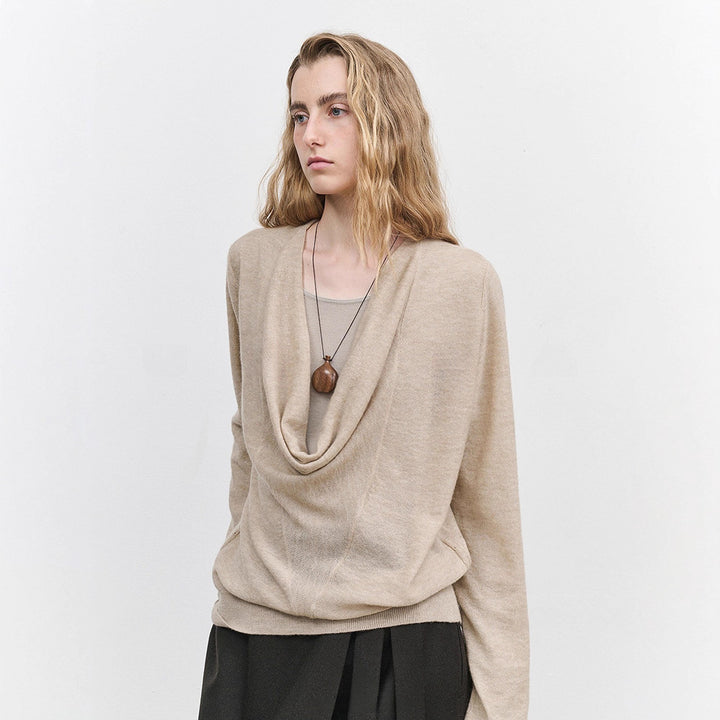 Damen lässiger Rollkragenpullover aus hochwertigem Feinstrick Drune