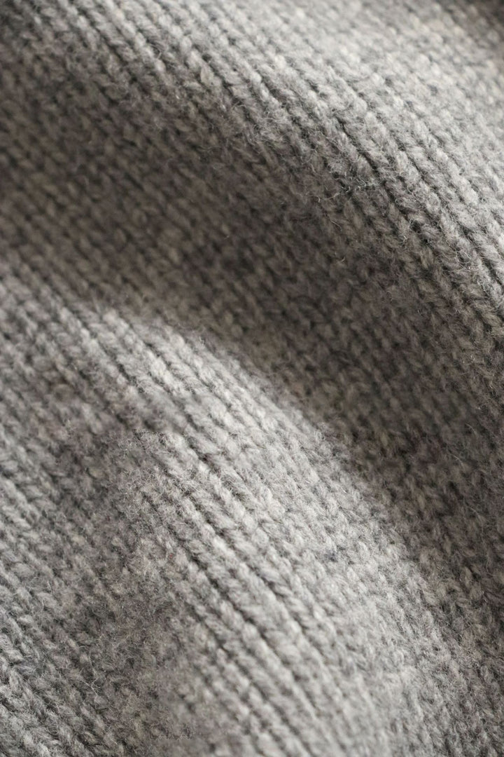 Damen Langärmliger Strickpullover mit hohem Kragen Drune