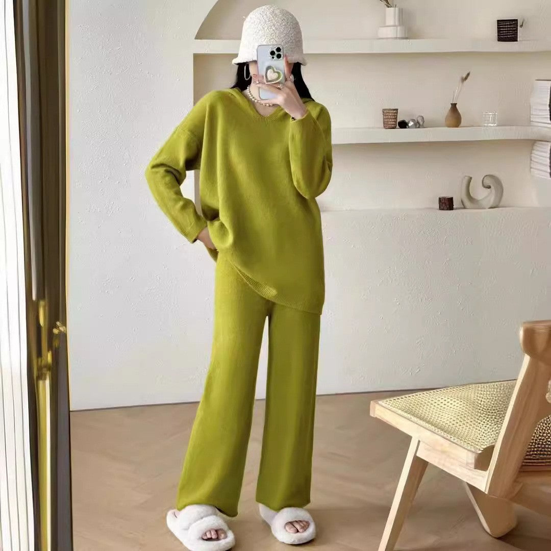 Damen Elegante und bequeme V-Ausschnitt-Loungewear Drune
