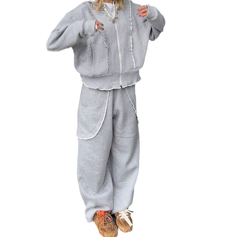 Damen Komfortable Loungehosen mit Rüschendetails Drune