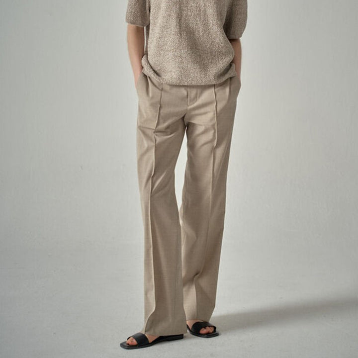 Damen elegante Fließende Stoffhose Drune