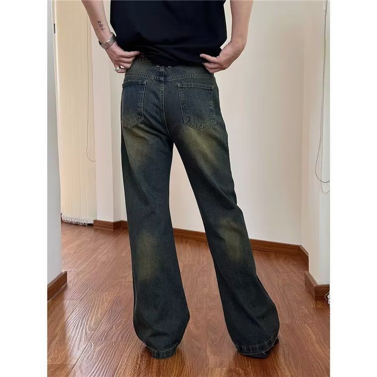 Herren Schlagjeans im Vintage-Stil mit hohem Bund und komfortablem Schnitt Drune