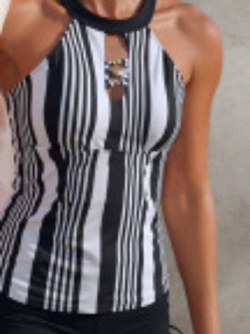 Damen Sportlicher Badeanzug mit modischem Hochkragen und einzigartigen Cut-Out-Details Drune