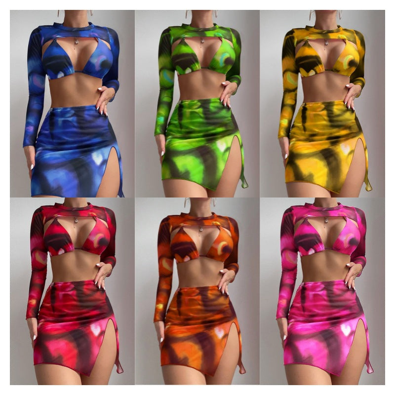 Damen Bikiniset mit langärmligem Oberteil Drune