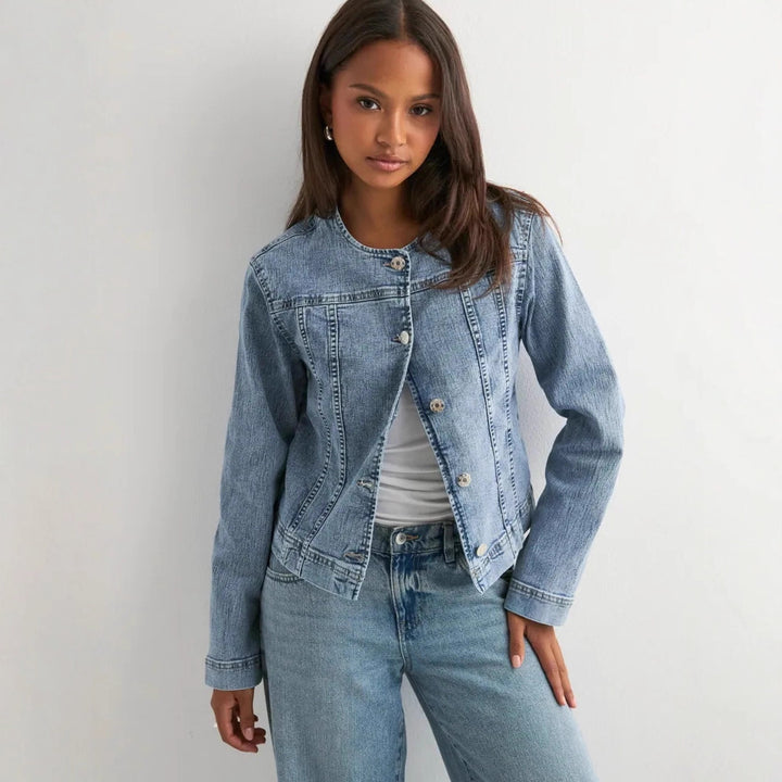 Damen zeitlose Denim-Jacke im modernen Schnitt Drune