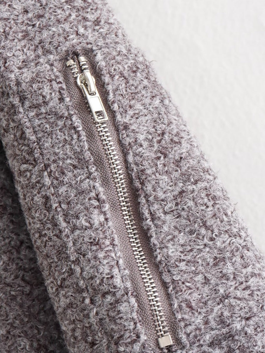Damen stylische Bomberjacke aus hochwertigem Material mit elastischen Bündchen Drune