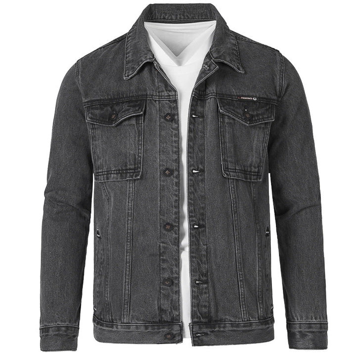 Herren Jeansjacke im modernen Slim-Fit Design mit praktischen Taschen und robusten Nieten Drune