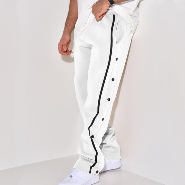 Herren Sportliche Jogginghose mit Druckknopf-Detail und seitlichen Taschen Drune