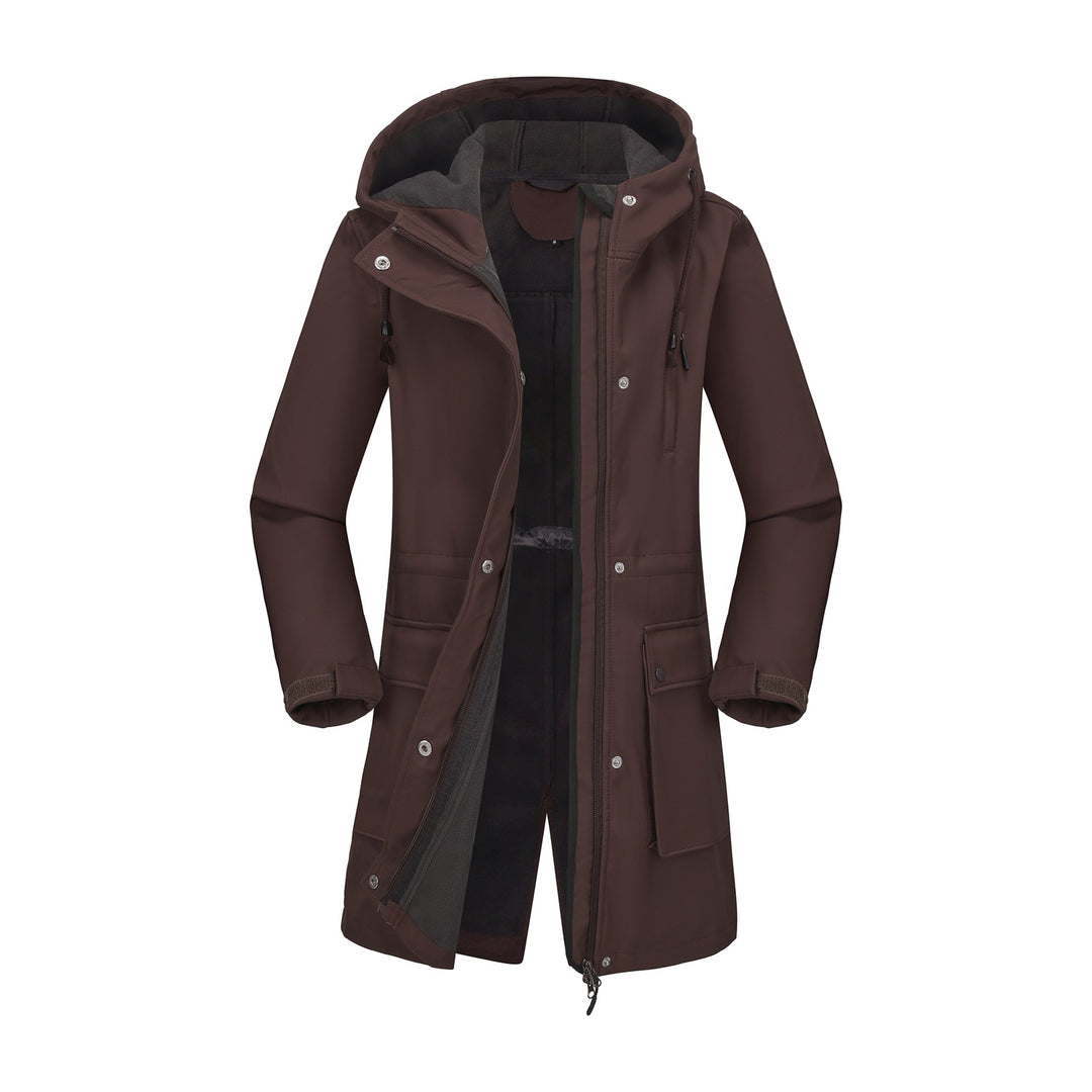 Damen funktionale Outdoor-Jacke mit verstellbarem Taillenzug und Innenfutter Drune