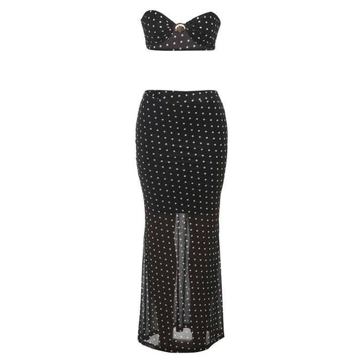 Damen Etuikleid mit gerafftem Bustier-Oberteil und hohem Schlitz Drune