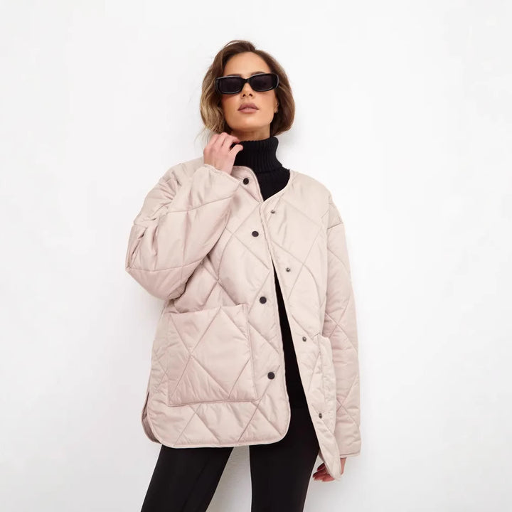 Damen gesteppte Freizeitjacke mit hoch geschlossenem Kragen und modischem Schnitt Drune
