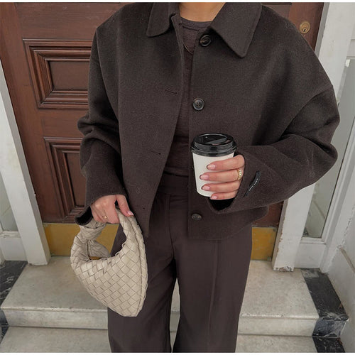 Damen oversized Wolljacke Drune