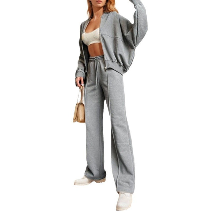 Damen lässiger Zweiteiler mit oversized Hoodie und eleganter Hose Drune