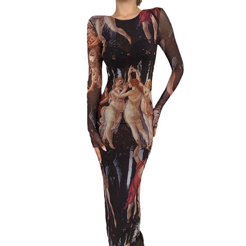 Damen figurbetontes Kunstkleid Drune