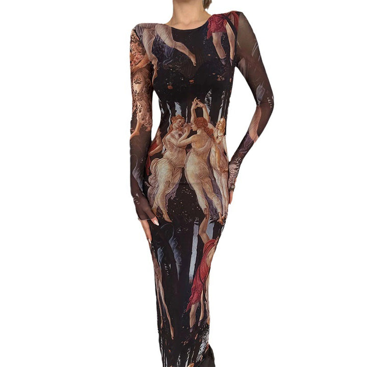 Damen figurbetontes Kunstkleid Drune