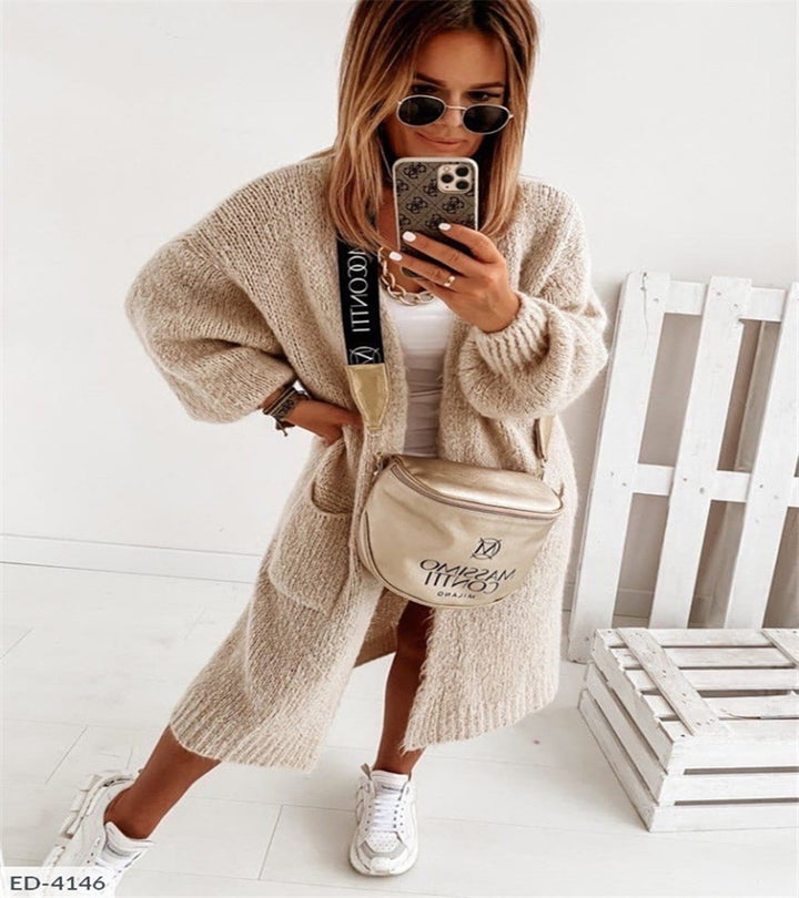 Damen Strickmantel Drune