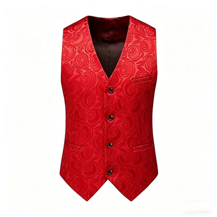 Herren nan Jacquardweste mit ornamentaler Struktur, spitz zulaufendem Saum und satinierter Rückseite Drune