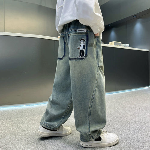 Damen Baggy-Jeans mit einzigartigen Grafiken Drune