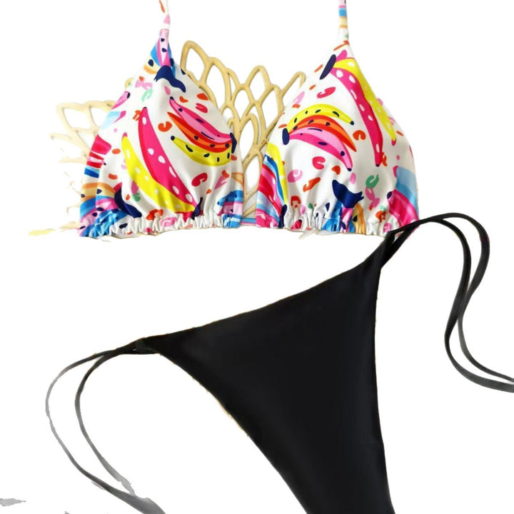Damen Triangel-Bikini mit floralem Detail Drune