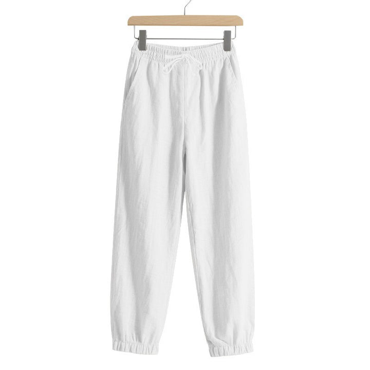 Damen lässige Freizeithose mit lockerem Schnitt und elastischem Bund Drune