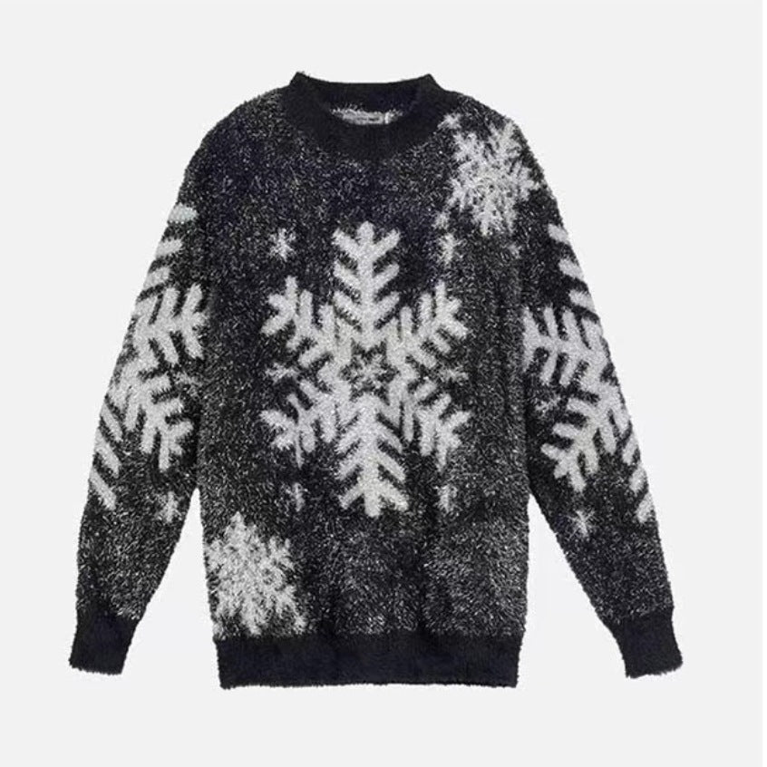 Damen Kuscheliger Pullover mit Schneeflocken-Motiv Drune