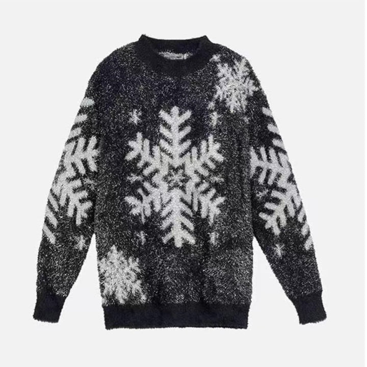 Damen Kuscheliger Pullover mit Schneeflocken-Motiv Drune