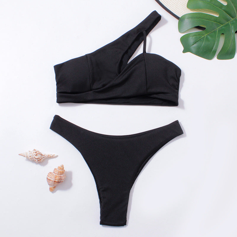 Damen Triangel-Bikini mit asymmetrischem Oberteil und schickem Design Drune
