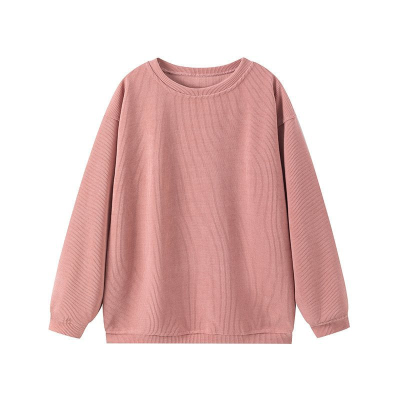 Damen gemütlicher und stilvoller Pullover mit Rippstruktur Drune