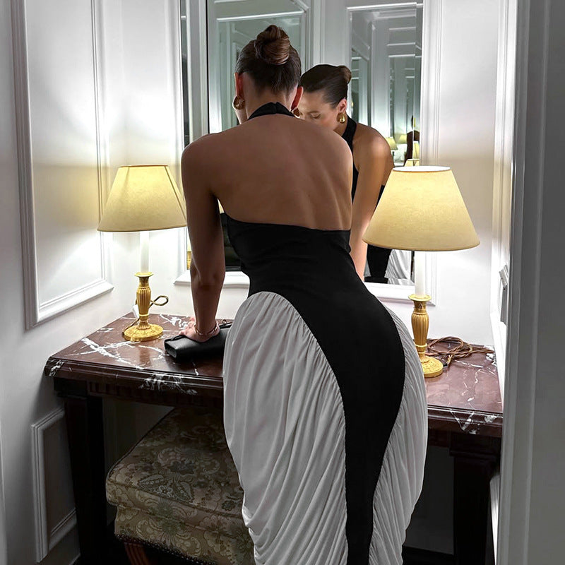 Damen Elegantes Abendkleid mit tiefem Rückenausschnitt und innovativem Drapierungsdesign Drune