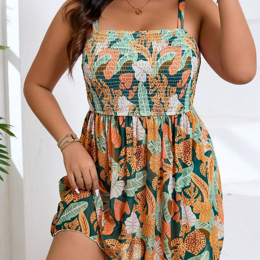 Damen Leichtes Sommerkleid mit Smock-Oberteil und schmeichelndem A-Linien-Schnitt Drune