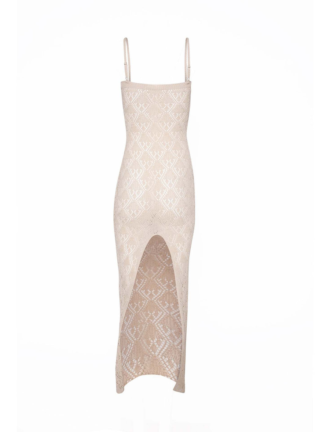 Damen lässiges Strickkleid mit seitlichem Schlitz und tiefem V-Ausschnitt Drune