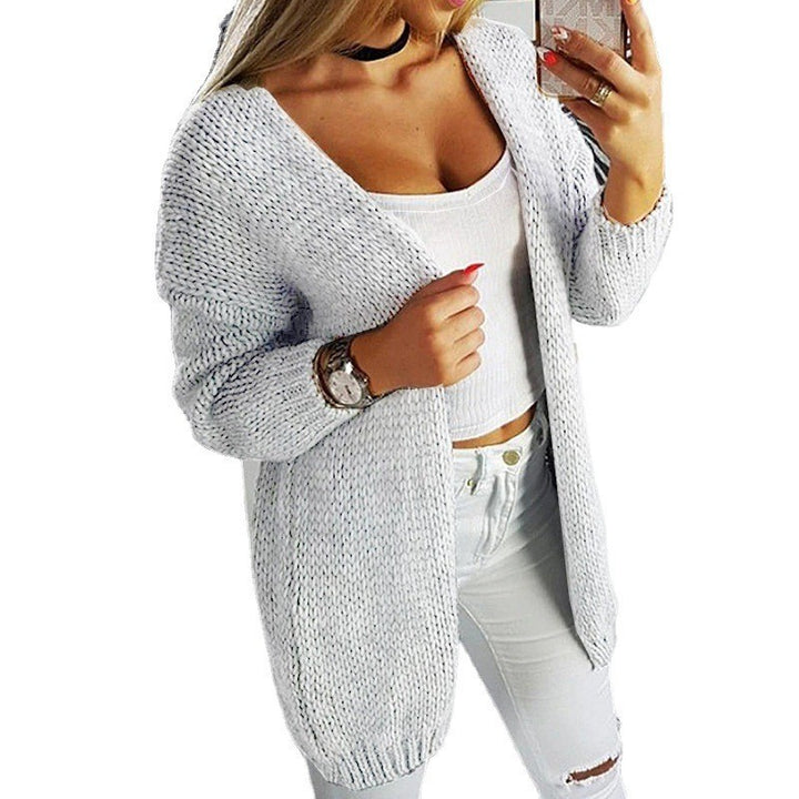 Damen lockerer Strickcardigan mit weichem Material und lässigem Schnitt Drune