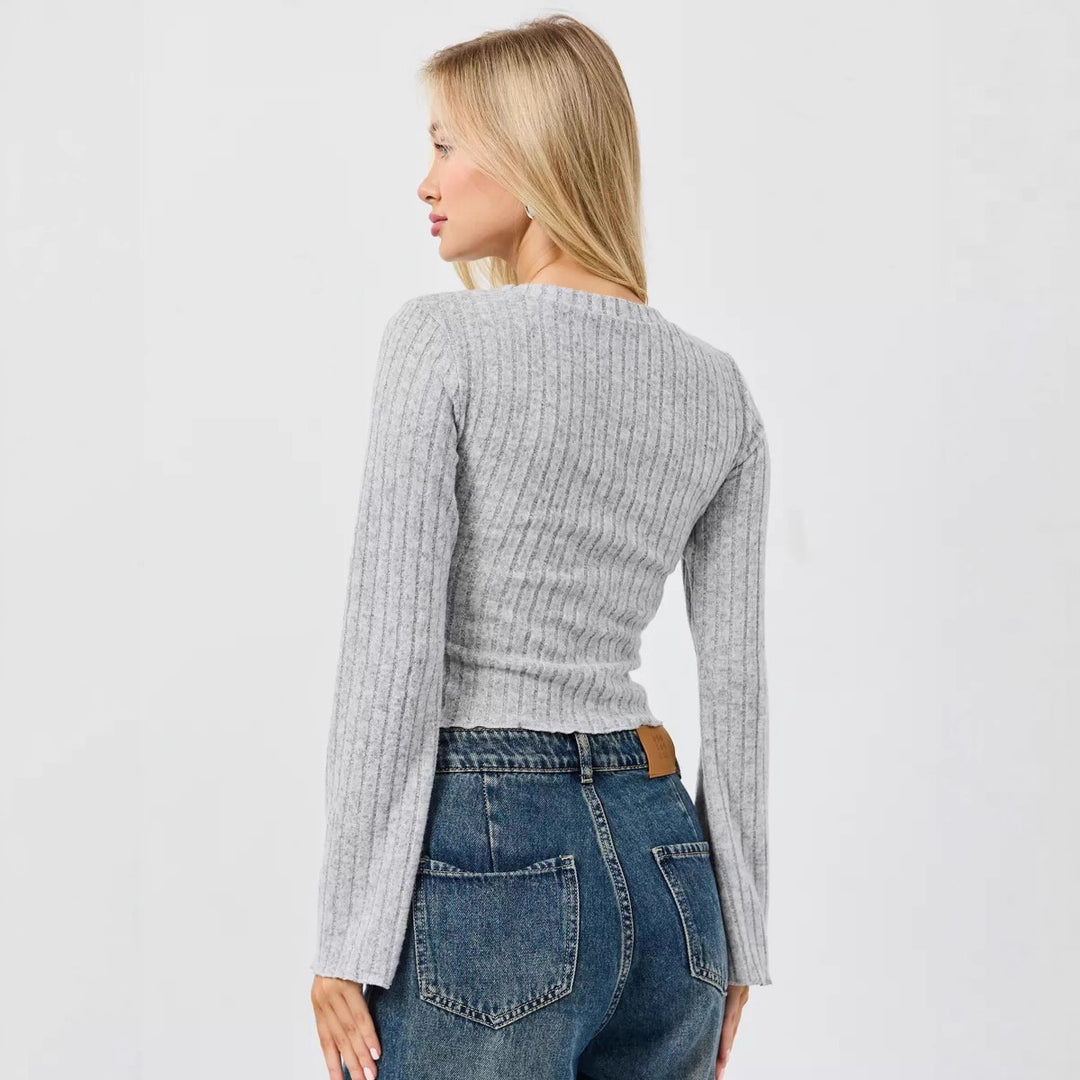 Damen Crop-Top mit weitem Arm Drune