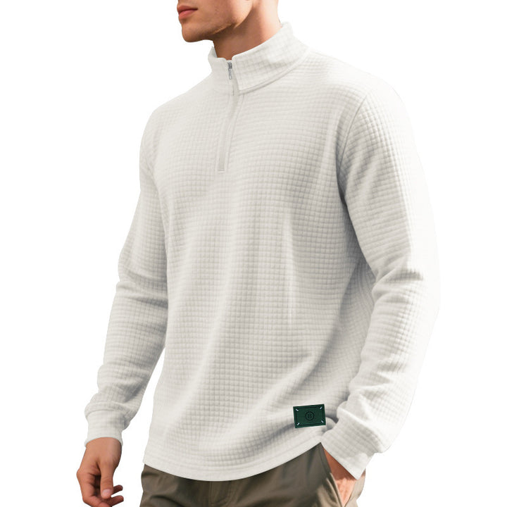 Herren Stepppullover mit modernem Reißverschluss und strukturiertem Design Drune