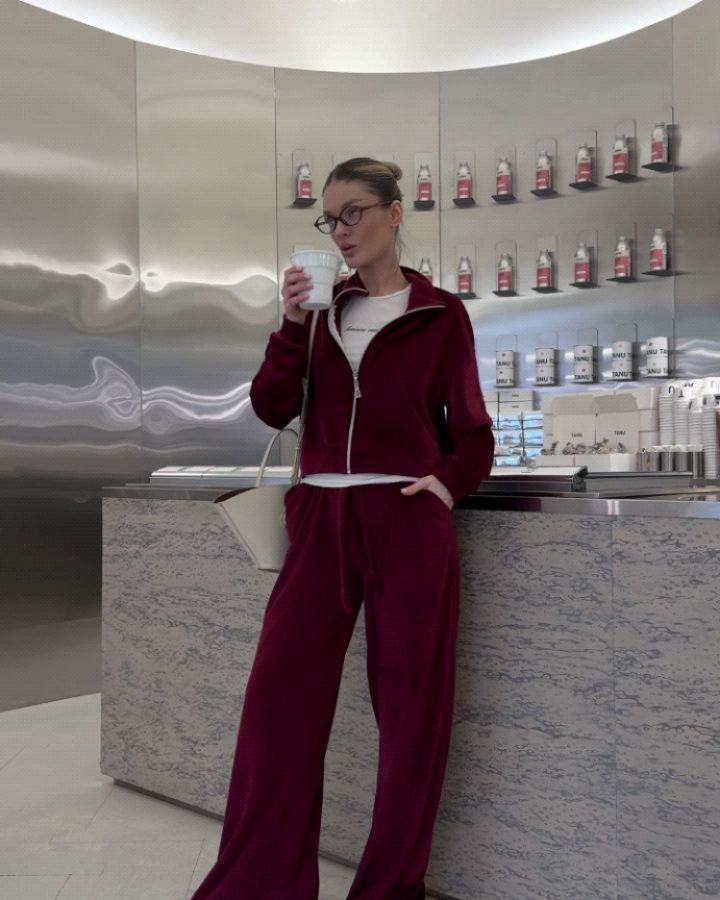 Damen Velours Jogginganzug Drune