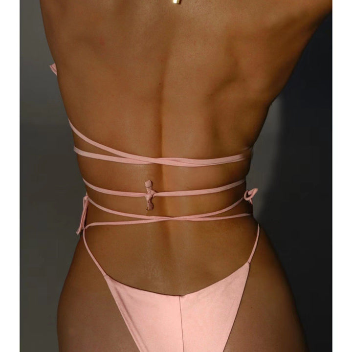 Damen Bikini mit floralen Verzierungen Drune
