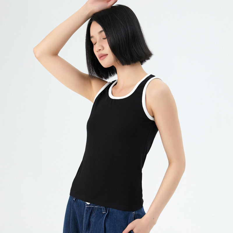 Damen Sportliches Crop-Top mit einzigartigem Schnitt und doppeltem Trägerdesign Drune