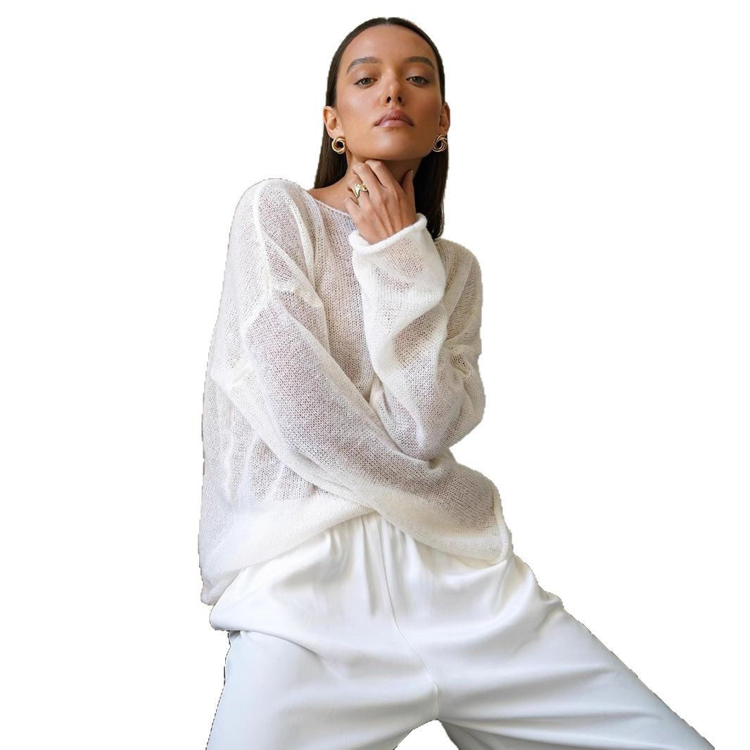 Damen lässiger Strickpullover Drune